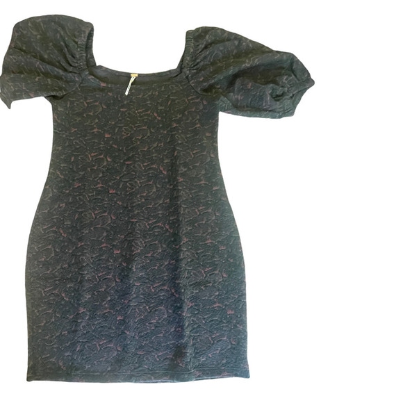 NWOT Free People Puff Sleeve Sunset Mini Dress- Sm - Picture 6 of 12